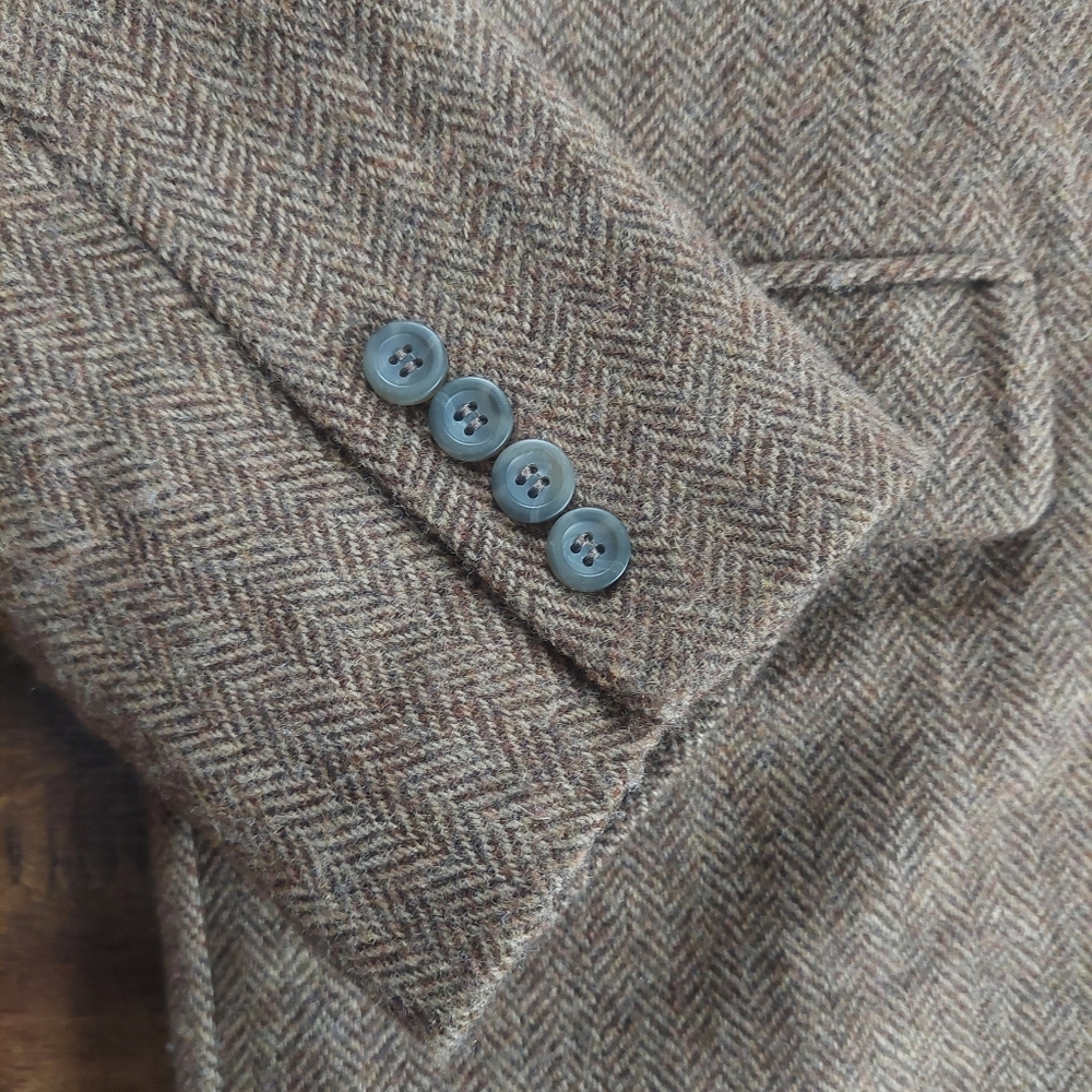 Vintage L.L.Bean Shetland Wool Jacket Brown Insulated Size 50 REG - Picture 8 of 13